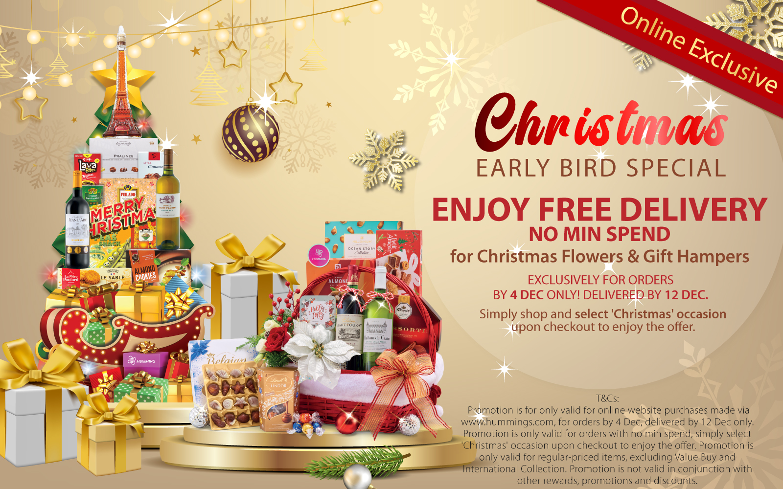 Early Bird Christmas FREE DELIVERY!